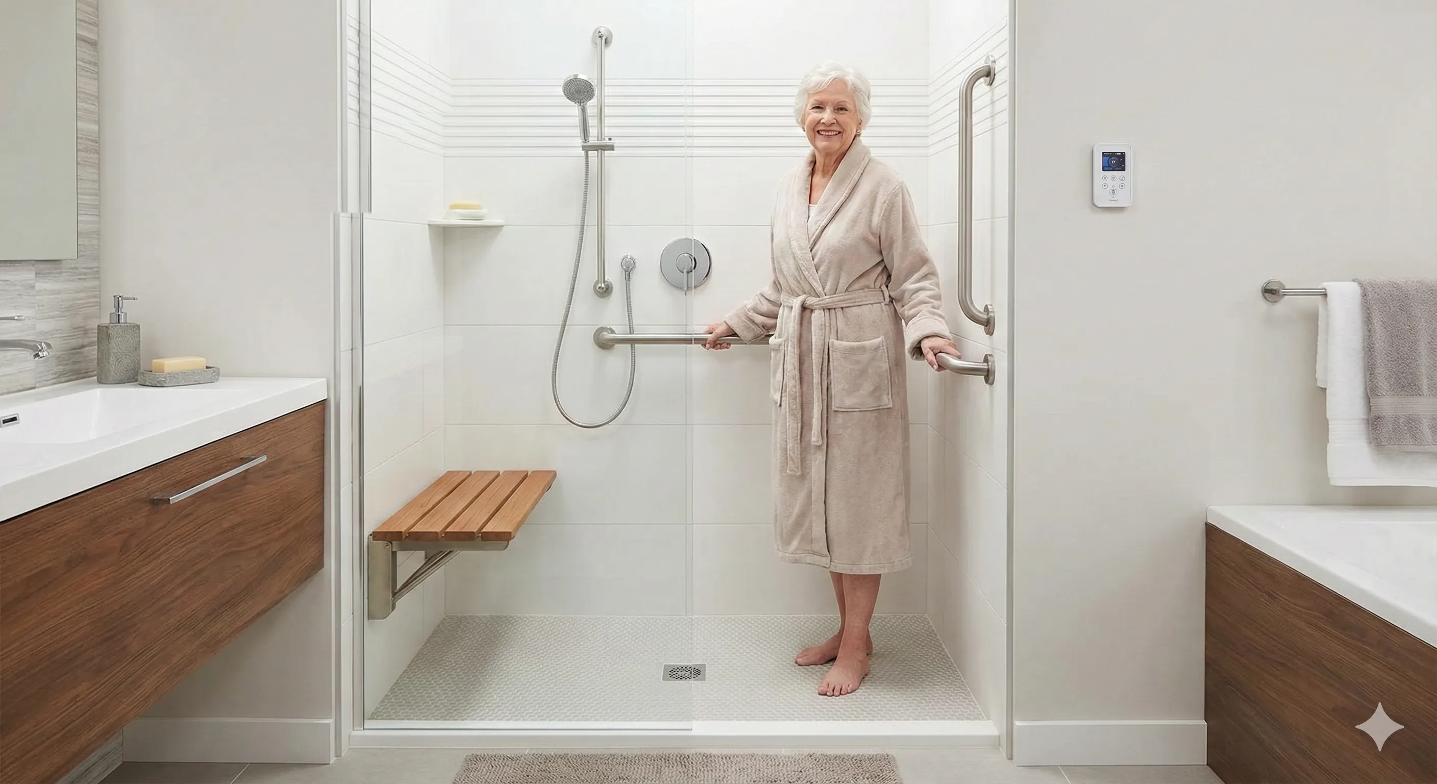 Image installation douche senior 3 douche senior